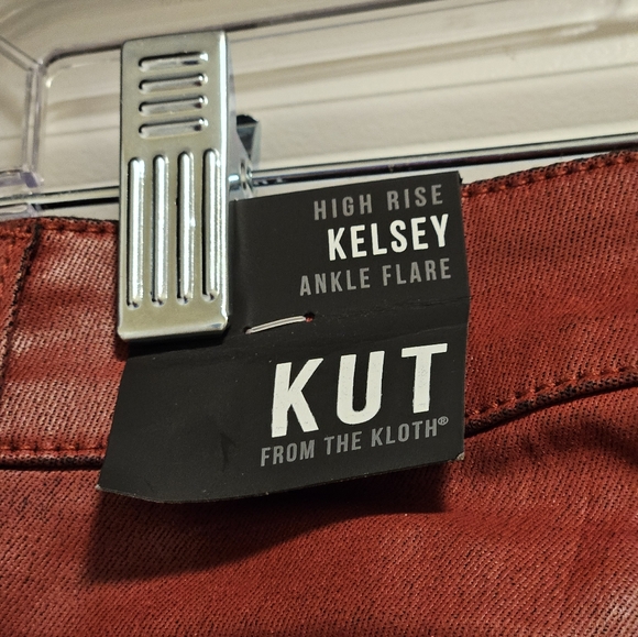 Kut from the Cloth Kelsey faux leather ankle flares - Picture 2 of 6